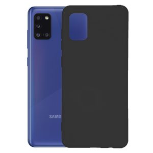 Husa protectie, interior de catifea, compatibila cu Samsung Galaxy A31, FONIX BloomShield, silicon, margini ridicate, slim, Negru