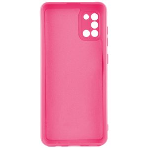 Husa protectie, interior de catifea, compatibila cu Samsung Galaxy A31, FONIX BloomShield, silicon, margini ridicate, slim, Roz neon3