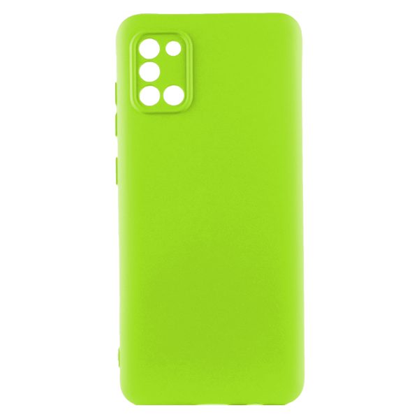 Husa protectie, interior de catifea, compatibila cu Samsung Galaxy A31, FONIX BloomShield, silicon, margini ridicate, slim, Verde neon2