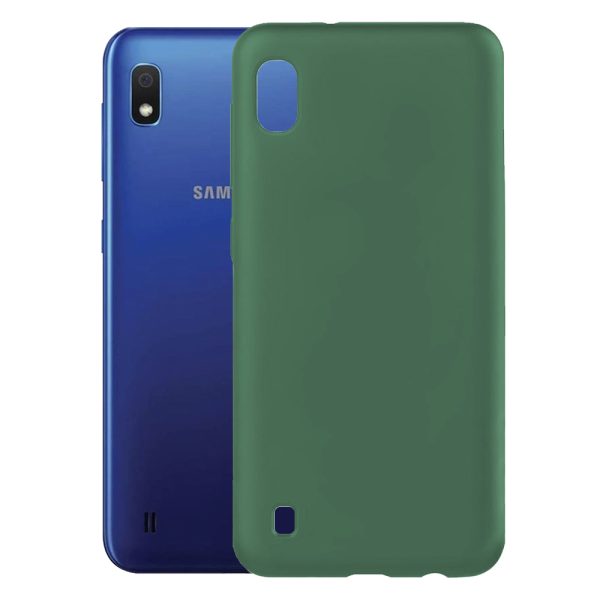 Husa protectie, interior de catifea, compatibila cu Samsung Galaxy A10 / M10, FONIX BloomShield, silicon, margini ridicate, slim, Verde inchis