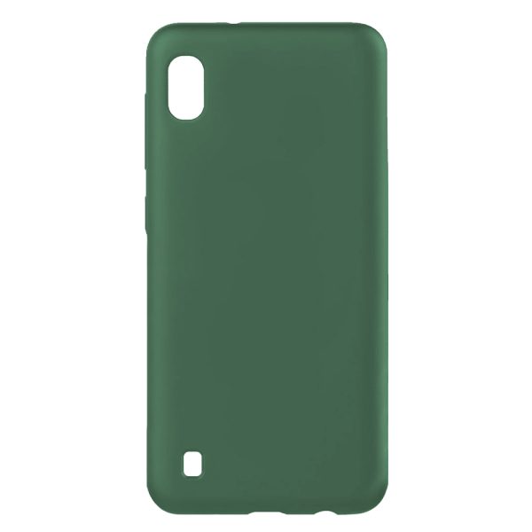 Husa protectie, interior de catifea, compatibila cu Samsung Galaxy A10 / M10, FONIX BloomShield, silicon, margini ridicate, slim, Verde inchis2