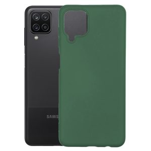 Husa protectie, interior de catifea, compatibila cu Samsung Galaxy A12 / M12, FONIX BloomShield, silicon, margini ridicate, slim, Verde inchis