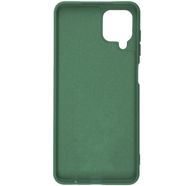 Husa protectie, interior de catifea, compatibila cu Samsung Galaxy A12 / M12, FONIX BloomShield, silicon, margini ridicate, slim, Verde inchis3