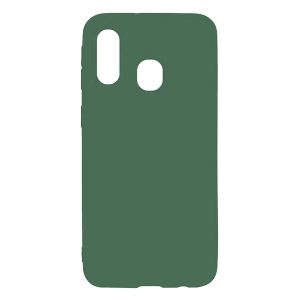 Husa protectie, interior de catifea, compatibila cu Samsung Galaxy A20e, FONIX BloomShield, silicon, margini ridicate, slim, Verde inchis2