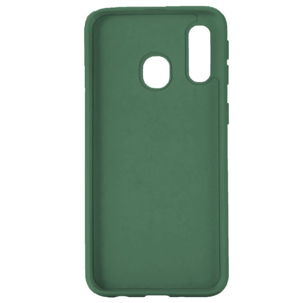 Husa protectie, interior de catifea, compatibila cu Samsung Galaxy A20e, FONIX BloomShield, silicon, margini ridicate, slim, Verde inchis3