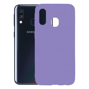 Husa protectie, interior de catifea, compatibila cu Samsung Galaxy A20e, FONIX BloomShield, silicon, margini ridicate, slim, Mov