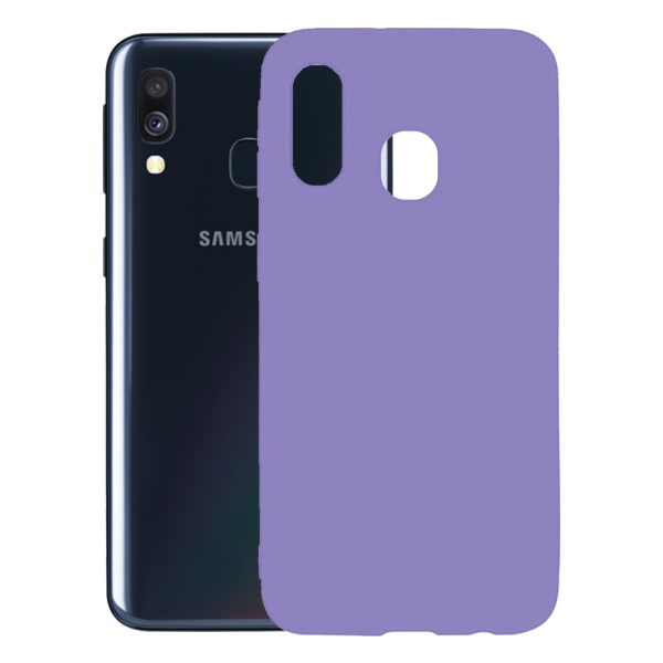 Husa protectie, interior de catifea, compatibila cu Samsung Galaxy A20e, FONIX BloomShield, silicon, margini ridicate, slim, Mov