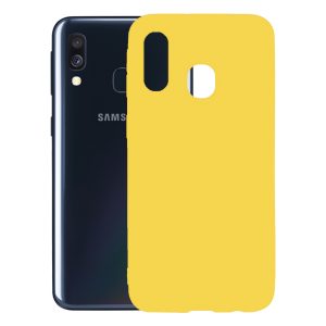 Husa protectie, interior de catifea, compatibila cu Samsung Galaxy A20e, FONIX BloomShield, silicon, margini ridicate, slim, Galben