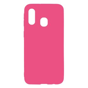 Husa protectie, interior de catifea, compatibila cu Samsung Galaxy A40, FONIX BloomShield, silicon, margini ridicate, slim, Roz neon2