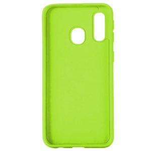 Husa protectie, interior de catifea, compatibila cu Samsung Galaxy A40, FONIX BloomShield, silicon, margini ridicate, slim, Verde neon3