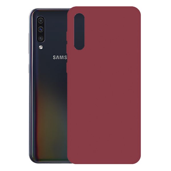 Husa protectie, interior de catifea, compatibila cu Samsung Galaxy A50 / A30s, FONIX BloomShield, silicon, margini ridicate, slim, Visiniu