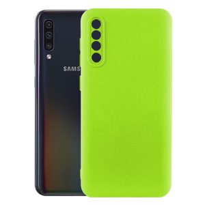 Husa protectie, interior de catifea, compatibila cu Samsung Galaxy A50 / A30s, FONIX BloomShield, silicon, margini ridicate, slim, Verde neon