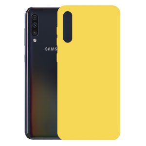 Husa protectie, interior de catifea, compatibila cu Samsung Galaxy A50 / A30s, FONIX BloomShield, silicon, margini ridicate, slim, Galben