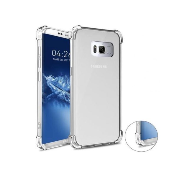 Husa Antisoc compatibila cu Samsung Galaxy S8, Supreme Protection, Drop-Proof, Shock-Proof, Protectie suplimentara la colturi, Design minimalist, 1,5 mm, Transparenta3