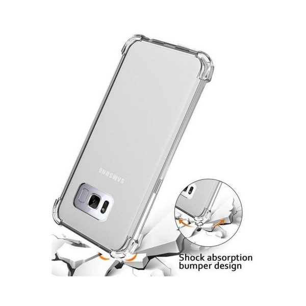 Husa Antisoc compatibila cu Samsung Galaxy S8, Supreme Protection, Drop-Proof, Shock-Proof, Protectie suplimentara la colturi, Design minimalist, 1,5 mm, Transparenta