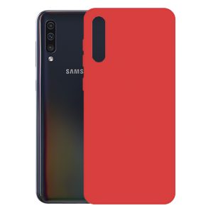 Husa protectie, interior de catifea, compatibila cu Samsung Galaxy A70, FONIX BloomShield, silicon, margini ridicate, slim, Rosu