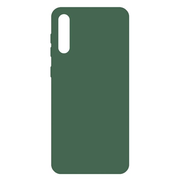 Husa protectie, interior de catifea, compatibila cu Samsung Galaxy A70, FONIX BloomShield, silicon, margini ridicate, slim, Verde inchis2