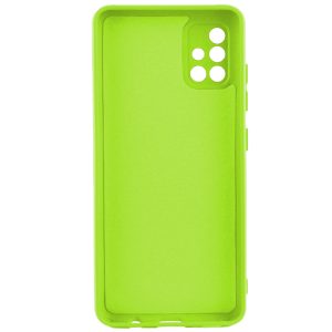 Husa protectie, interior de catifea, compatibila cu Samsung Galaxy A51, FONIX BloomShield, silicon, margini ridicate, slim, Verde neon3