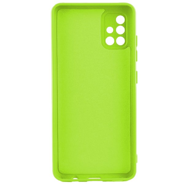 Husa protectie, interior de catifea, compatibila cu Samsung Galaxy A71, FONIX BloomShield, silicon, margini ridicate, slim, Verde neon3