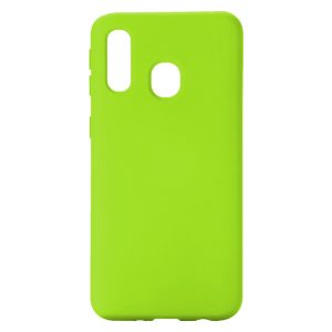 Husa protectie, interior de catifea, compatibila cu Samsung Galaxy A20s, FONIX BloomShield, silicon, margini ridicate, slim, Verde neon2