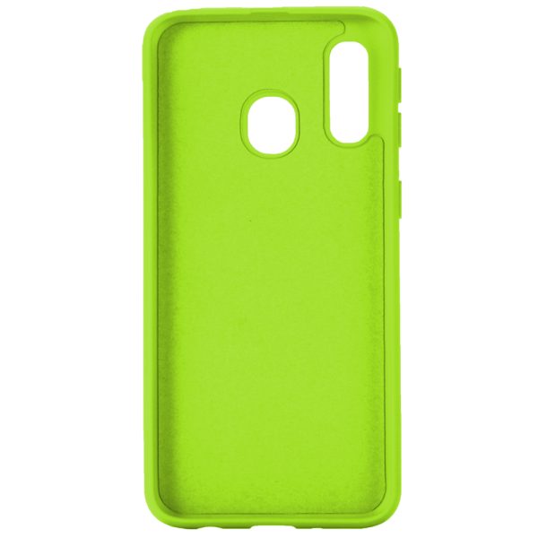 Husa protectie, interior de catifea, compatibila cu Samsung Galaxy A20s, FONIX BloomShield, silicon, margini ridicate, slim, Verde neon3