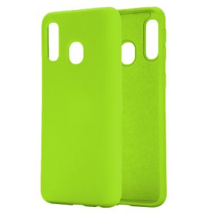 Husa protectie, interior de catifea, compatibila cu Samsung Galaxy A20s, FONIX BloomShield, silicon, margini ridicate, slim, Verde neon