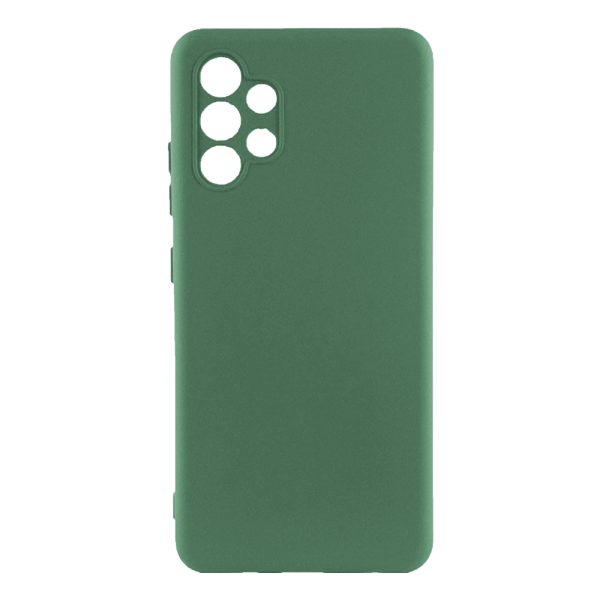 Husa protectie, interior de catifea, compatibila cu Samsung Galaxy A32 4G, FONIX BloomShield, silicon, margini ridicate, slim, Verde inchis2