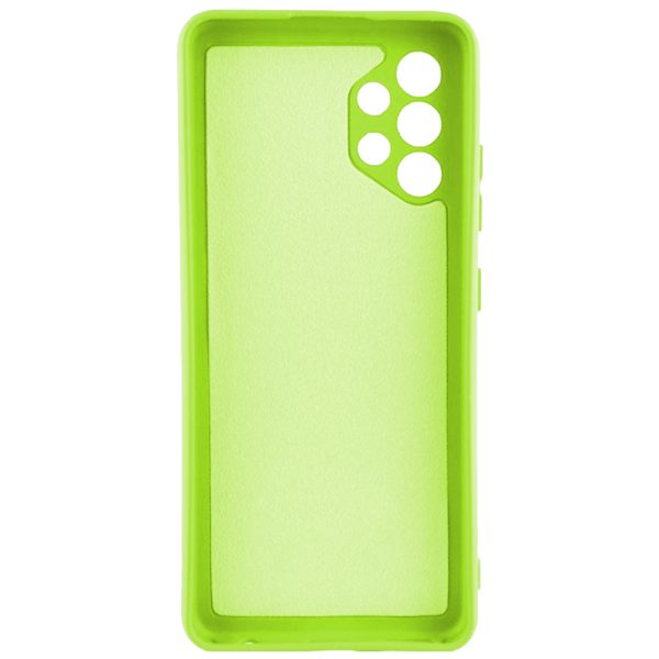 Husa protectie, interior de catifea, compatibila cu Samsung Galaxy A32 4G, FONIX BloomShield, silicon, margini ridicate, slim, Verde neon3