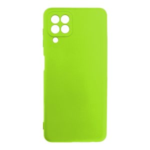 Husa protectie, interior de catifea, compatibila cu Samsung Galaxy A22 4G / M22 4G, FONIX BloomShield, silicon, margini ridicate, slim, Verde neon2