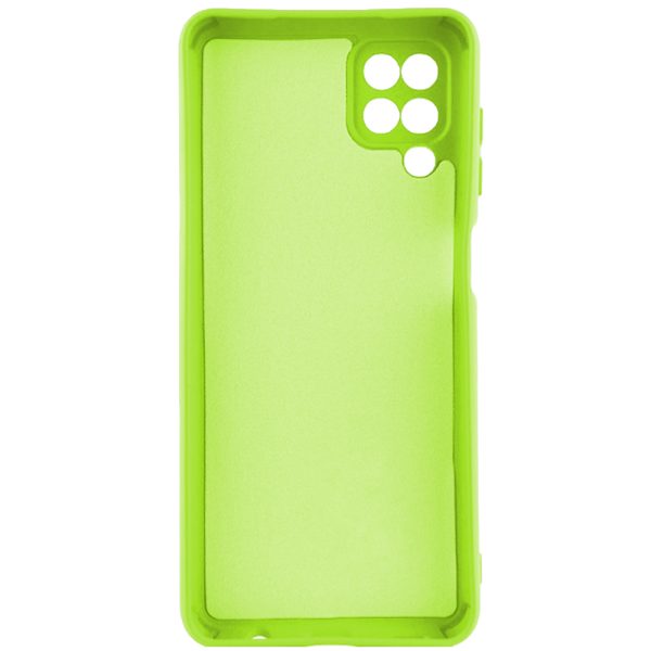 Husa protectie, interior de catifea, compatibila cu Samsung Galaxy A22 4G / M22 4G, FONIX BloomShield, silicon, margini ridicate, slim, Verde neon3