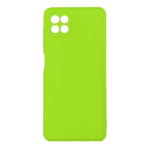 Husa protectie, interior de catifea, compatibila cu Samsung Galaxy A22 5G, FONIX BloomShield, silicon, margini ridicate, slim, Verde neon2