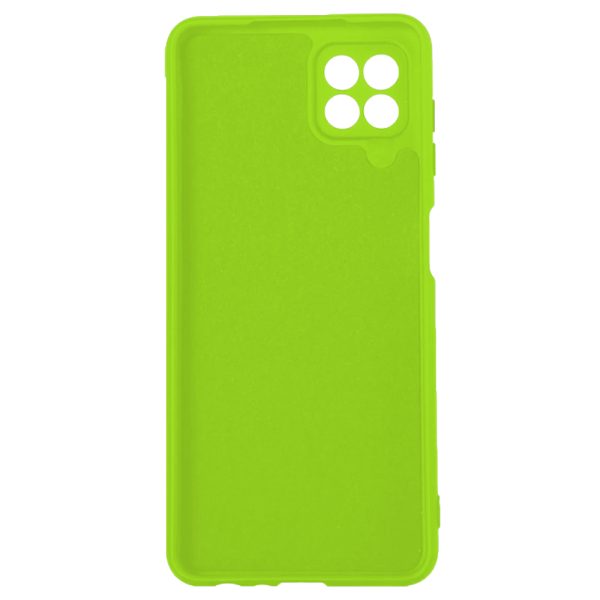 Husa protectie, interior de catifea, compatibila cu Samsung Galaxy A22 5G, FONIX BloomShield, silicon, margini ridicate, slim, Verde neon3