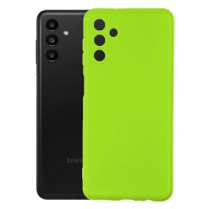 Husa protectie, interior de catifea, compatibila cu Samsung Galaxy A13 5G / A04s, FONIX BloomShield, silicon, margini ridicate, slim, Verde neon