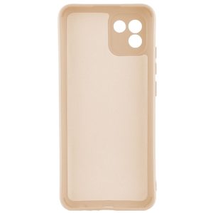 Husa protectie, interior de catifea, compatibila cu Samsung Galaxy A03 4G, FONIX BloomShield, silicon, margini ridicate, slim, Crem3