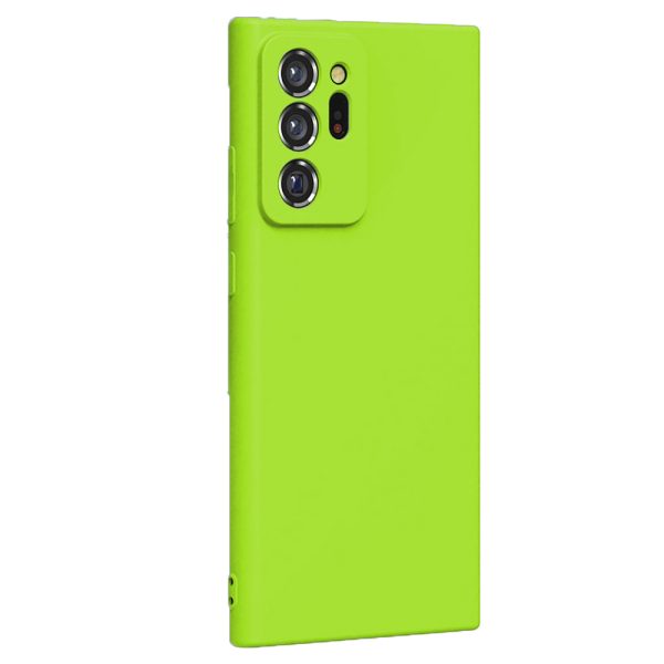 Husa protectie, interior de catifea, compatibila cu Samsung Galaxy Note 20 Ultra, FONIX BloomShield, silicon, margini ridicate, slim, Verde neon2