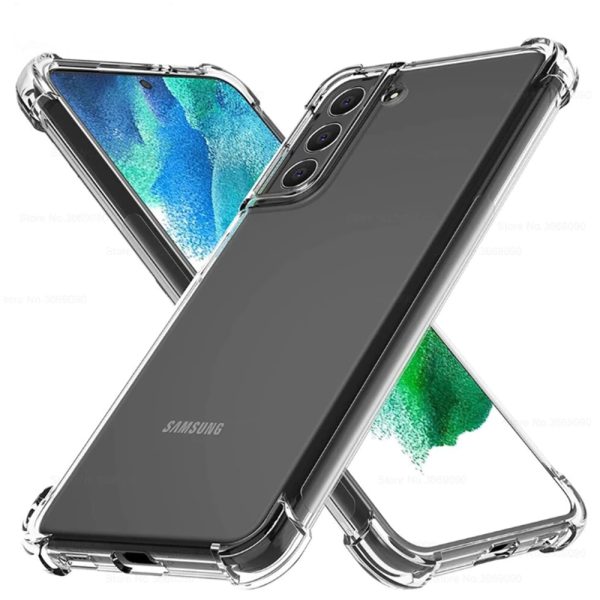 Husa Antisoc compatibila cu Samsung Galaxy S21, Supreme Protection, Drop-Proof, Shock-Proof, Protectie suplimentara la colturi, Design minimalist, 1,5 mm, Transparenta