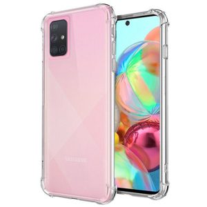 Husa Antisoc compatibila cu Samsung Galaxy A71, Supreme Protection, Drop-Proof, Shock-Proof, Protectie suplimentara la colturi, Design minimalist, 1,5 mm, Transparenta