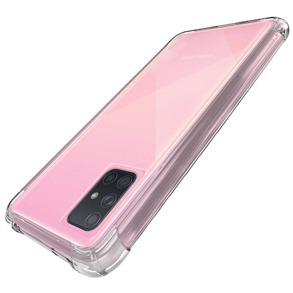 Husa Antisoc compatibila cu Samsung Galaxy A71, Supreme Protection, Drop-Proof, Shock-Proof, Protectie suplimentara la colturi, Design minimalist, 1,5 mm, Transparenta