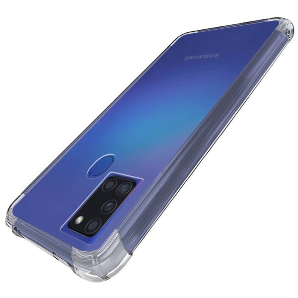 Husa Antisoc compatibila cu Samsung Galaxy A21s, Supreme Protection, Drop-Proof, Shock-Proof, Protectie suplimentara la colturi, Design minimalist, 1,5 mm, Transparenta