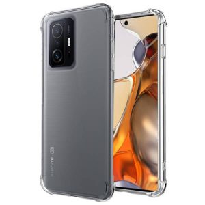 Husa Antisoc compatibila cu Xiaomi 11T / 11T Pro, Supreme Protection, Drop-Proof, Shock-Proof, Protectie suplimentara la colturi, Design minimalist, 1,5 mm, Transparenta