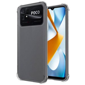 Husa Antisoc compatibila cu Xiaomi Poco C40, Supreme Protection, Drop-Proof, Shock-Proof, Protectie suplimentara la colturi, Design minimalist, 1,5 mm, Transparenta