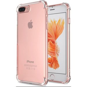 Husa Antisoc compatibila cu iPhone 7 Plus / 8 Plus, Drop-Proof, Shock-Proof, Protectie suplimentara la colturi, Design minimalist, 1,5 mm, Transparenta