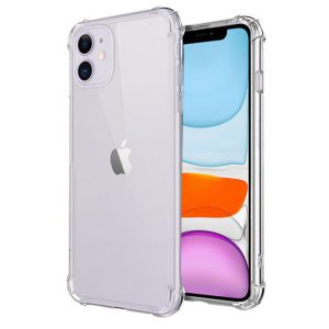 Husa Antisoc compatibila cu iPhone 11, Drop-Proof, Shock-Proof, Protectie suplimentara la colturi, Design minimalist, 1,5 mm, Transparenta