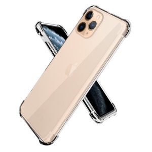 Husa Antisoc compatibila cu iPhone 11 Pro, Drop-Proof, Shock-Proof, Protectie suplimentara la colturi, Design minimalist, 1,5 mm, Transparenta2