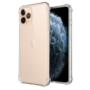 Husa Antisoc compatibila cu iPhone 11 Pro, Drop-Proof, Shock-Proof, Protectie suplimentara la colturi, Design minimalist, 1,5 mm, Transparenta