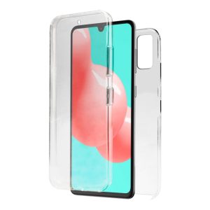 Husa Full Cover 360 Grade compatibila cu Samsung Galaxy A41, Protectie completa (Fata, Spate, Laterale), Anti-ingalbenire, Hybrid Antishock, Policarbonat si Silicon