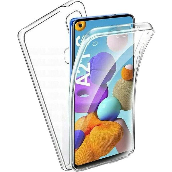 Husa Full Cover 360 Grade compatibila cu Samsung Galaxy A21s, Protectie completa (Fata, Spate, Laterale), Anti-ingalbenire, Hybrid Antishock, Policarbonat si Silicon4