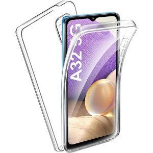 Husa Full Cover 360 Grade compatibila cu Samsung Galaxy A32 5G, Protectie completa (Fata, Spate, Laterale), Anti-ingalbenire, Hybrid Antishock, Policarbonat si Silicon2