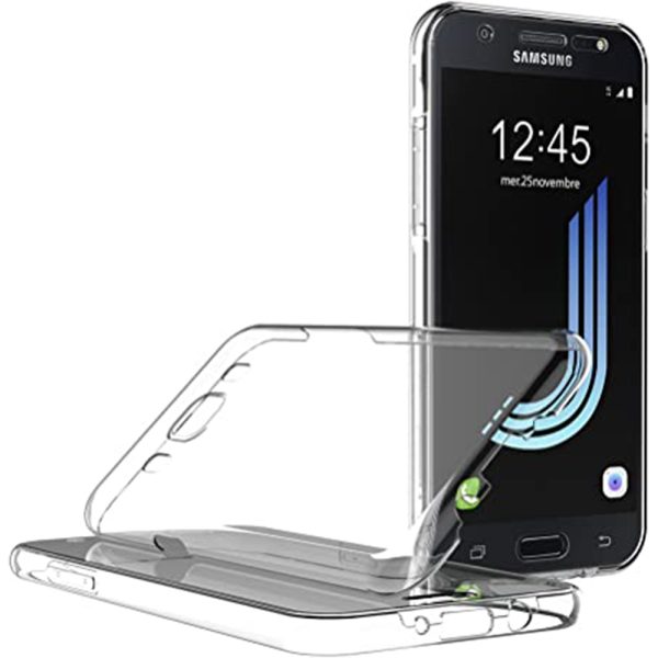 Husa Full Cover 360 Grade compatibila cu Samsung Galaxy J5 2016, Protectie completa (Fata, Spate, Laterale), Anti-ingalbenire, Hybrid Antishock, Policarbonat si Silicon