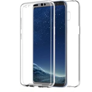 Husa Full Cover 360 Grade compatibila cu Samsung Galaxy S8, Protectie completa (Fata, Spate, Laterale), Anti-ingalbenire, Hybrid Antishock, Policarbonat si Silicon